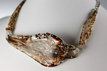 ожерелье из муранского стекла Павлин C-118/TA